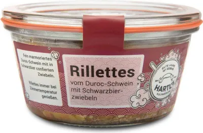 Produktbild von Rillettes vom Durocschwein mit Schwarzbierzwiebeln 170g - Fertiggericht von Hartls Kulinarikum