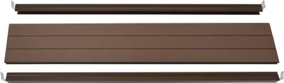 Produktbild von Abschluss-Set für WPC-Sichtschutz Savoie, Abschlussprofil Windschutz, WPC-Pfosten  90cm, braun