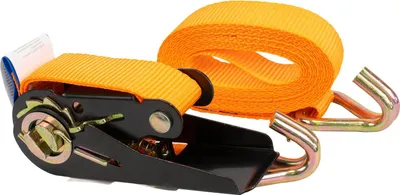 Produktbild von KAMAR Spanngurt mit Ratsche 3m 25mm 0,8t Zurrgurt zweiteilig Orange Befestigungsgurt für Anhänger PKW