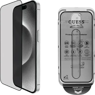 Produktbild von Guess GUTGP16LBOKGCIP iPhone 16 Pro 6,3" Displayschutzfolie Privacy 2.5D Outline - Displayschutz privatisierende Schutzhlle