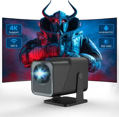 Produktbild von ZELURXX Beamer, 720P, Mit Bluetooth, Gleicher Bildschirm über drahtloses WiFi, MINI Tragbar, Geeignet für mehrere Szenarien, 17,2 x 10,9 x 10 cm