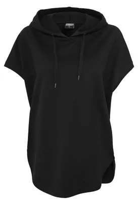 Image de Urban Classics - Sweat à capuche pour femmes à manches courtes TN230 (M) (noir)