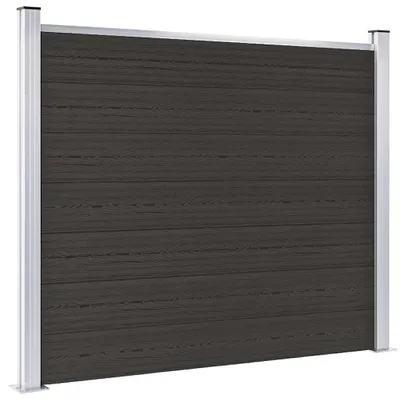 Produktbild von vidaXL Zaunelement WPC 180x146 cm Schwarz