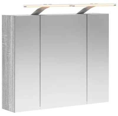 Image de Armoire de toilette avec miroir vidaXL, gris Sonoma, 60 x 14,5 x 50 cm