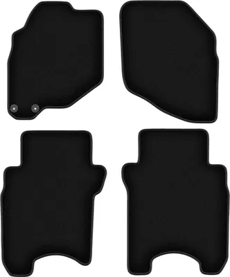 Image de Tapis de sol velours sur-mesure pour Honda Jazz II (2002-2007, à hayon) noir, jeu 4 pièces, fixations