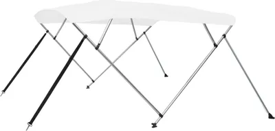 Image de Auvent bimini à 4 arceaux Blanc 243x196x137 cm