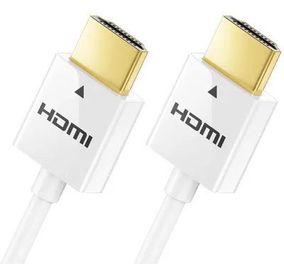 Produktbild von deleyCON 3,0m 4K HDMI 2.0 Slim Kabel 2160P UHD ARC HDR - Weiß