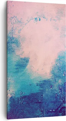 Produktbild von Bild auf Leinwand - Leinwandbild - Einteilig - Abstraktion Rosa Blau - 45x80cm - Wand Bild - Wanddeko - Wandbilder - Leinwanddruck - Bilder - Wanddekoration - Leinwand bilder - Wandbild - PA45x80-4856