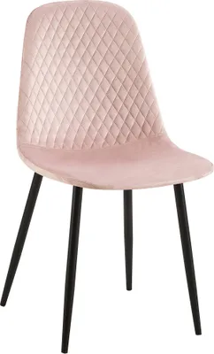 Produktbild von CLP Stuhl Giverny mit Ziernähten pink Material Samt