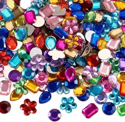 Image de Pierres décoratives en plastique, 600 pièces, strass en acrylique