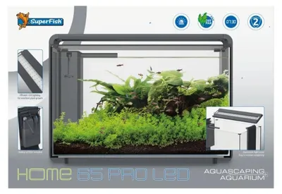 Productafbeelding van SuperFish Home ProLED 65 Aquarium Zwart | 60L | 58,5 x 32 x 42,5 CM