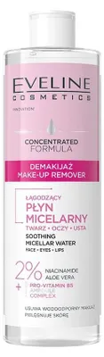 Obrázok produktu pre Eveline Cosmetics Skoncentrowana Formula – micelárna voda, čistenie, hydratácia – Kartón 9 ks