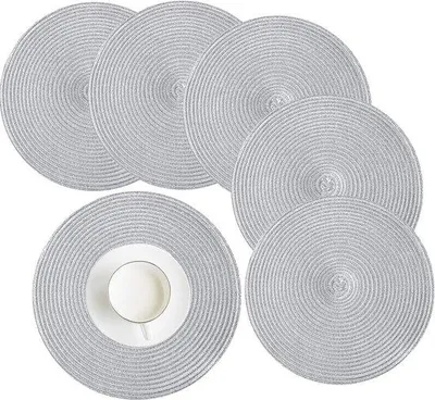 Produktbild von Runde, waschbare, hitzebeständige Weihnachts- und Hochzeitsplatten, 38 cm