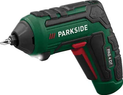 A cordless screwdriver on a white background.