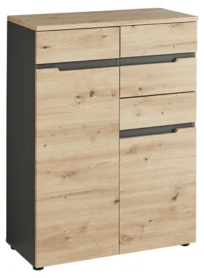 Produktbild von home24 Kommode - Eiche Artisan Nachbildung / Graphit - 80 cm