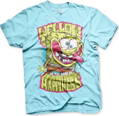 Produktbild von Yellow Is The Color Of Happiness T-Shirt - X-Large - Skyblue