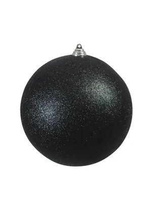 Produktbild von EUROPALMS Dekokugel 20cm, schwarz, glitzer