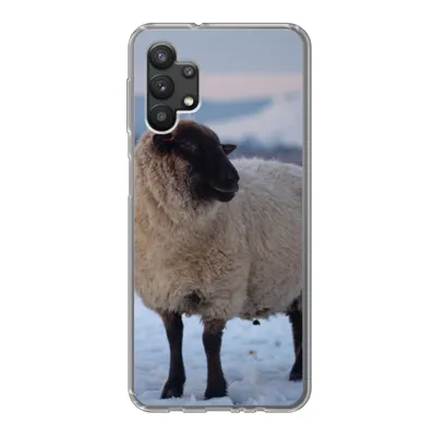 Produktbild von MuchoWow® Handyhülle Schutzhülle Hülle für Samsung Galaxy A32 5G Schaf - Schnee - Berg Silikon Softcase Handy Hülle - Softcase