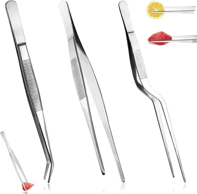 Immagine prodotto di Set di 3 utensili da cucina - Acciaio inossidabile - Manico ergonomico