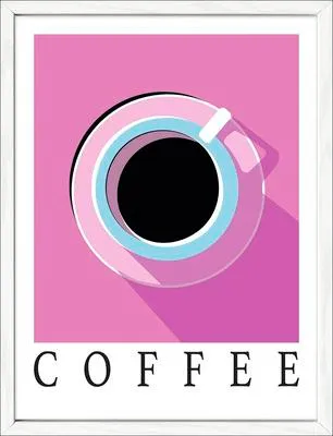 Produktbild von Gerahmtes Bild Retro Coffee 33x43 cm