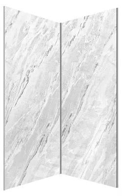 Image de Pack 2 Panneaux Muraux Pierre Artic Storm 90x250cm + Profilés Chrome - STONE'IT