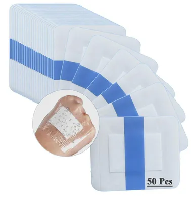 Produktbild von Wasserdichte Bandagen 50 Stück 6x7cm Transparent Duschpflaster Wasserfest Steril Starker Halt