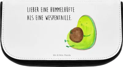 Produktbild von Mr. & Mrs. Panda Kosmetiktasche Avocado Pfeifen - Weiß - Geschenk, Organizer, Kulturbeutel, Kulturtasche, Abnehmen, Diät, Schwanger, kulturtäschchen, kosmetiktäschchen
