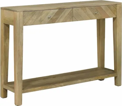 Obrázok produktu pre vidaXL Konzolový stolík so zásuvkami Prírodná sivá 110 x 30 x 80 cm