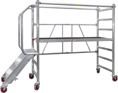 Produktbild von Profi Aluminium-Gerüst mit Treppe klappbar 178X74 cm 178SKT