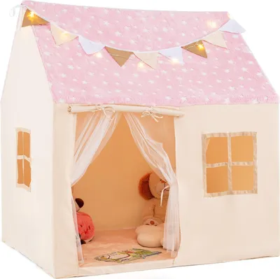Immagine prodotto di Casetta da gioco per bambini con tappetino e luci a stella