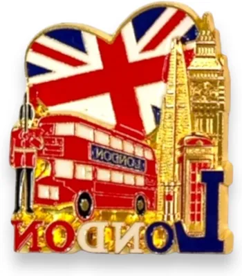 Productafbeelding van Metalen Koelkastmagneten - Londen Souvenirs - Keuken Decoratie - Met Flesopener Functie - 7 x 5.8 cm - Goud