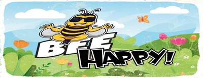 Produktbild von vianmo Blechschild 10x27 cm Bee Happy Biene Wiese