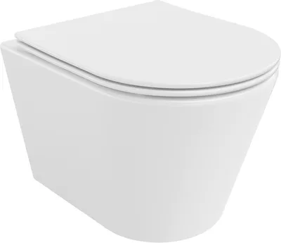 Produktbild von Mexen Rico WC-Schüssel Randlos mit slim Sitz und Absenk-Automatik, duroplast, Weiß - 30720400