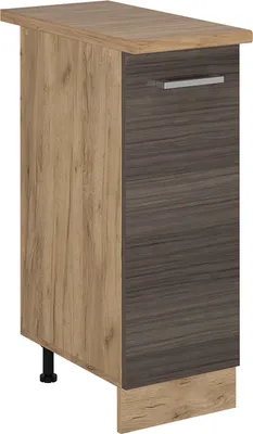 Produktbild von Apothekerschrank Vicco R-Line Edelgrau 30 cm , AP Eiche, Model 54099