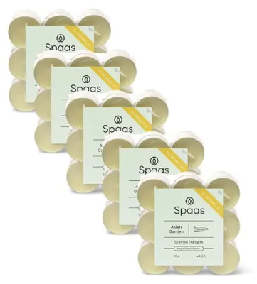 Produktbild von Spaas Citronella-Teelichter - Kerzen - Asian Garden - ca. 4,5Std. - 90 Stück