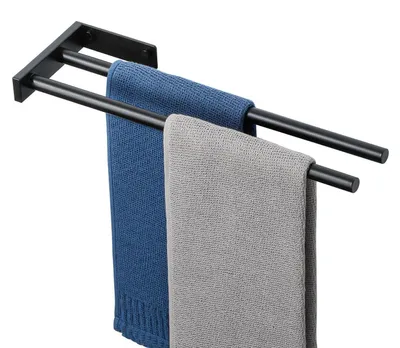 Immagine prodotto di Portasciugamani da parete, acciaio inossidabile, 40 cm, nero