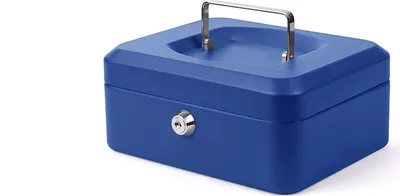 Produktbild von pavo Geldkassette blau Maße: (B)200 x (T)160 x (H)90 mm