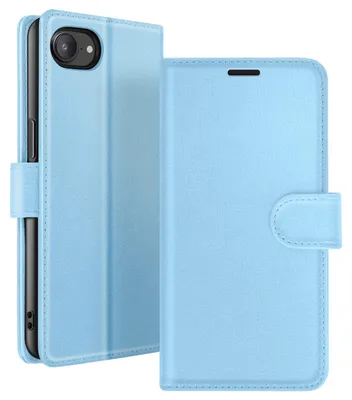 Produktbild von Zanaé, Wallet Hülle mit Standfunktion und Magnetlasche für iPhone 17e, Hellblau