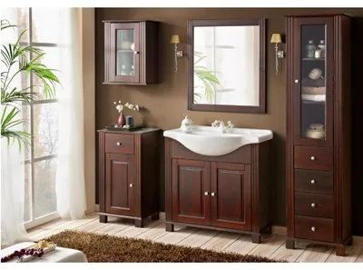 Image de Colonne de salle de bain Régine - 46 x 35 x 180 cm - Grande armoire