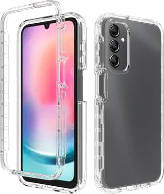 Produktbild von Galaxy A24 4G Hülle, Hybrid Transparente Rückseite TPU Bumper Stoßfest Schutzhülle für Samsung Galaxy A24 4G