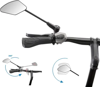 Image de Krampe Rétroviseur vélo 'KF Cross Typ A', serrage extérieur moyen, noir