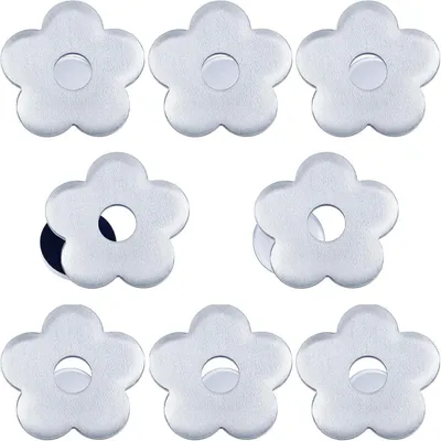 Productafbeelding van Tafelkleedhouders, roestvrij staal, magnetisch, 8 stuks, bloemmotief