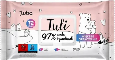 Obrázok produktu pre Tuli vlhčené obrúsky pre bábätká a deti 97% vody a panthenolu 72ks