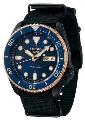 Zdjęcie produktu dla Zegarek męski Seiko 5 Sports SBSA098, automatyczny, z niebieską tarczą