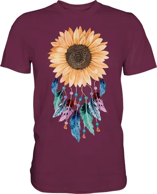 Produktbild von Traumfänger Sonnenblumen T-Shirt Gärtner Geschenk Garten – Burgundy / S