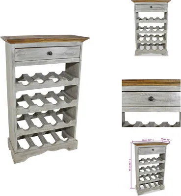 Produktbild von vidaXL Weinregal Recyceltes Massivholz 55 x 23 x 85 cm -  Weinregale