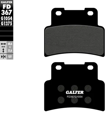 Produktbild von Galfer Fd367g1054 Sinterbremsbeläge Schwarz Schwarz One Size
