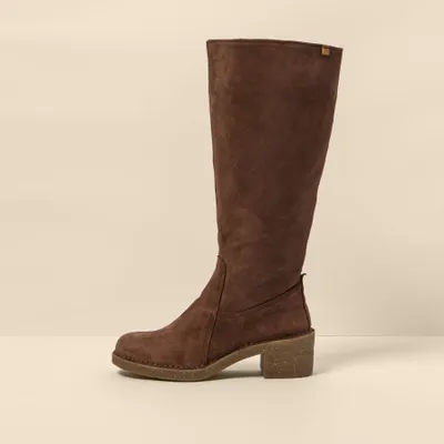 Image de El Naturalista Botte à talons pour Femme N5663 SILK SUEDE CHOCOLATE / TICINO Couleur Marron