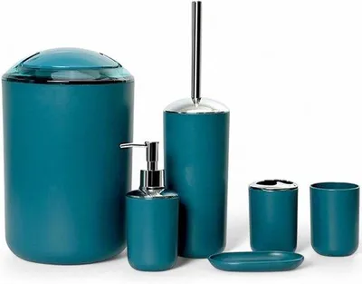 Immagine prodotto di Set di accessori da bagno in plastica per 6 persone