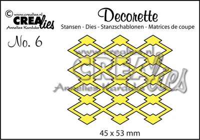 Produktbild von Crealies Decorette no. 6 Hintergrund Diamant Stanzschablone